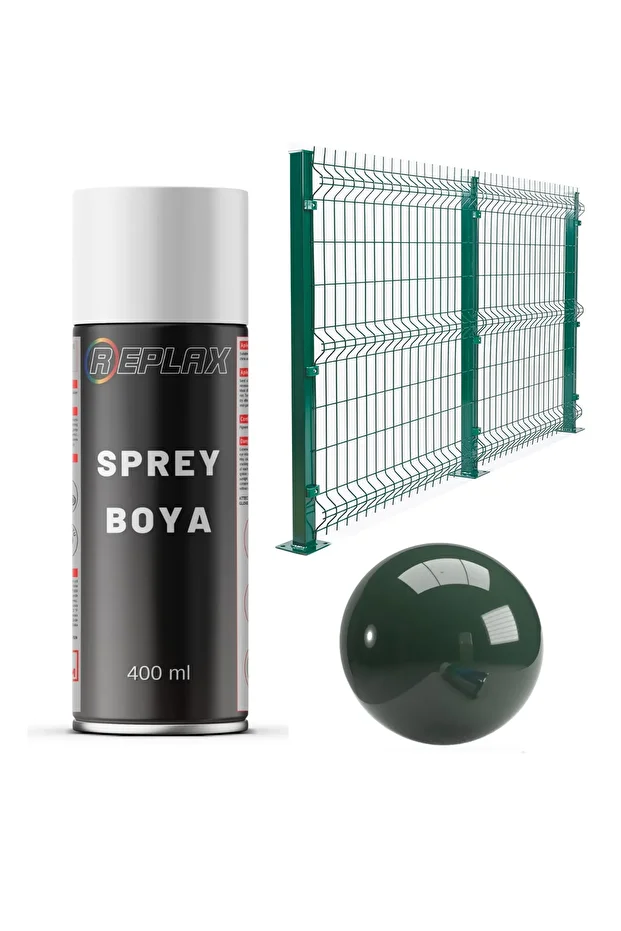 12 Adet Ral 6005 Koyu Çit Yeşili Sprey Boya 400 Ml. - 1