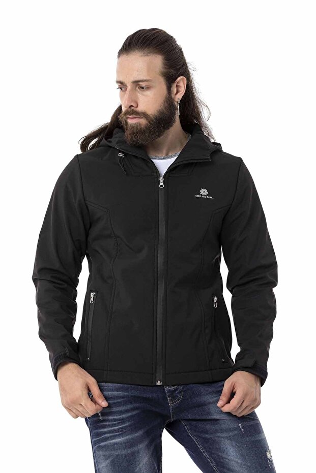 Cj285 Softshell Termal Şardonlu Siyah Ceket - 1