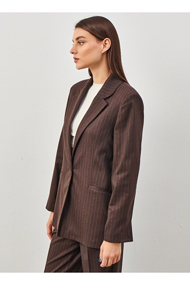 Çizgili Blazer - 3