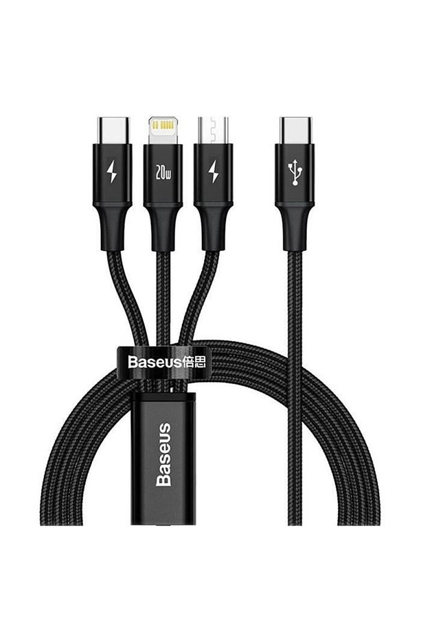 1.5 Metre 20w 3in1 Type C, Iphone Lightning Ve Micro Ultra Hızlı Şarj Ve Data Kablosu - 1