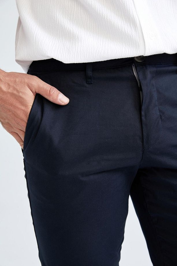 Regular Fit Basic Chino Pamuklu Bermuda Şort - 5
