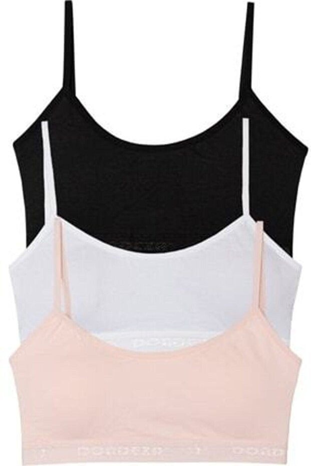 6 Pieces Young Girls' Padded Rope Strap Half Athlete Bustier