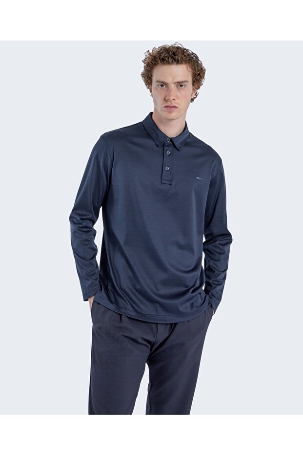 Men's Knitted Poloshirt C.wCotton