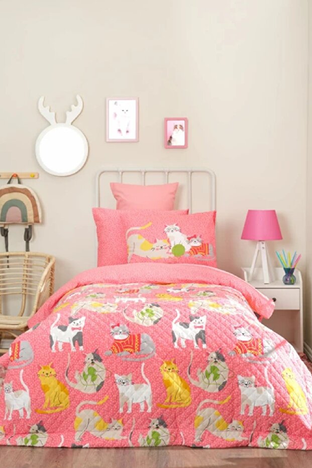 Karaca Home Cats 100% Cotton Single Complete Set