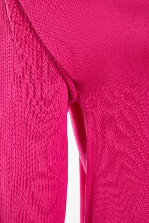 Pembe Cut Out Detaylı Triko Kazak TBBAW23AN00025 - 8
