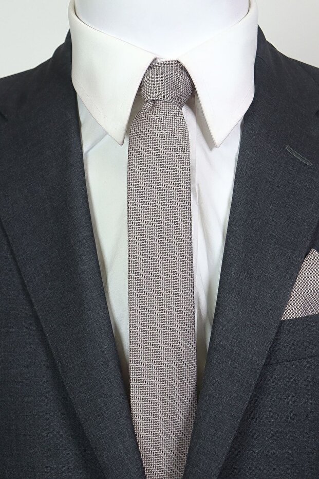 Powder Pink Tie and Handkerchief Set 5.5 cm Krv-4k014720