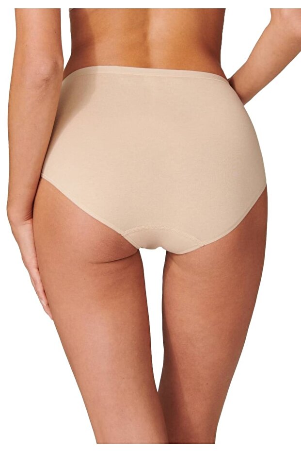 Damen Slip 2er-Pack – Midi-Slip, Baumwoll-Stretch, Uni - 3
