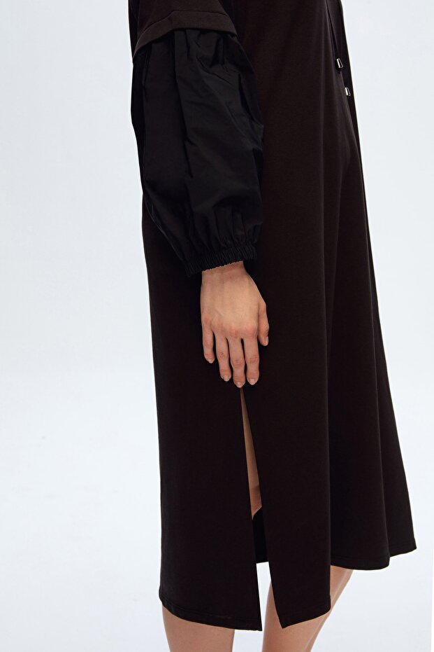 Yırtmaçlı Örme Elbise - 3