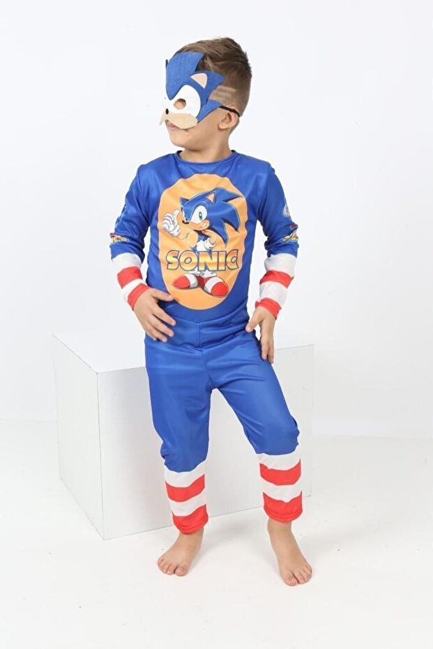 Baskılı Kirpi Sonic Kostümü - 2