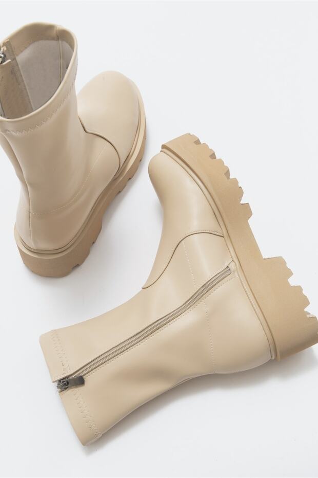 Rush bézs női csizma - 2