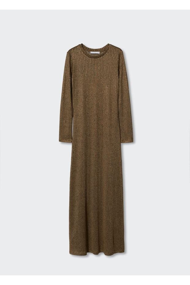 Lastikli Midi Elbise - 3