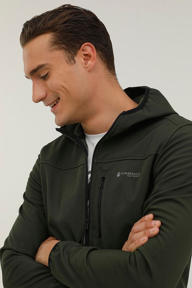 M-gt16 Basıc Softshell 2p Koyu Haki Erkek Softshell - 5