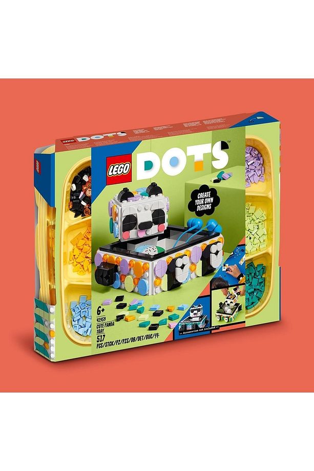 ® DOTS Sevimli Panda Tepsi 41959 - 6 Yaş ve Üzeri Çocuklar için Saklama Kutusu Seti (517 Parça) - 6