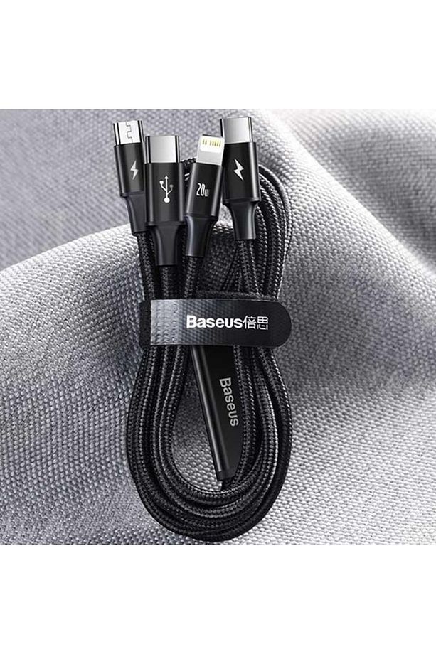 1.5 Metre 20w 3in1 Type C, Iphone Lightning Ve Micro Ultra Hızlı Şarj Ve Data Kablosu - 5