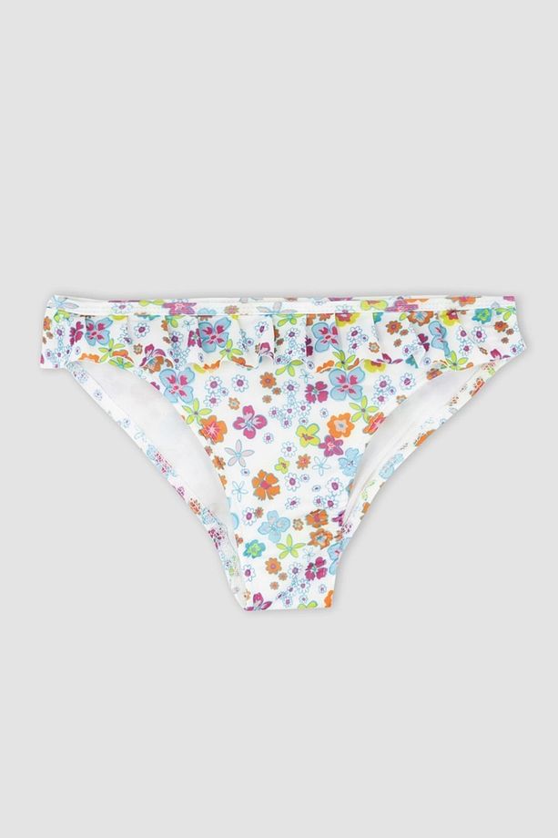 Kız Çocuk Desenli Tek Omuzlu Bikini Takım - 3