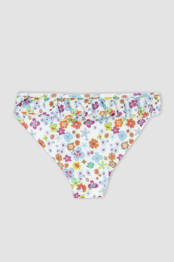 Kız Çocuk Desenli Tek Omuzlu Bikini Takım - 7