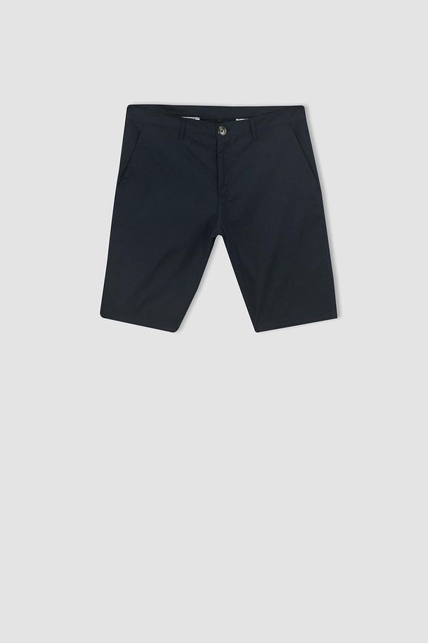 Regular Fit Basic Chino Pamuklu Bermuda Şort - 1