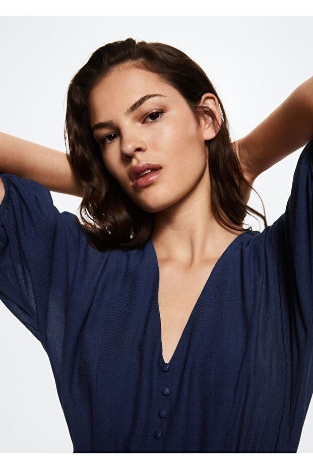 Kemerli Kısa Elbise - 8