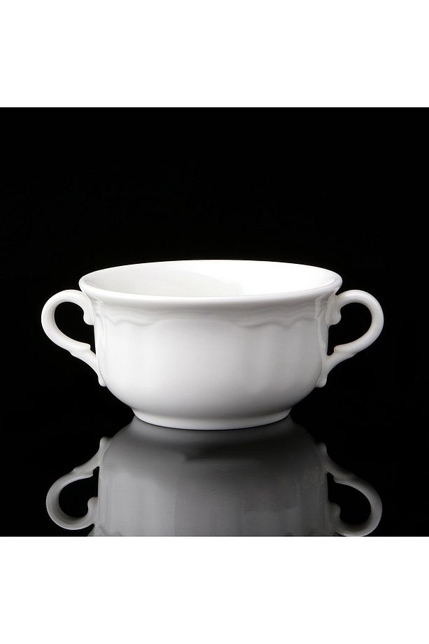 Çift Kulplu Çorba Kasesi Porselen Çorbalık Hazır Çorba Kasesi 11 Cm - 6