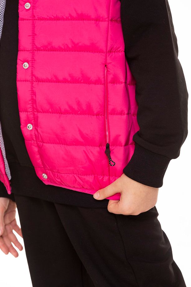 Unisex Kapitone File Astarlı Çıtçıtlı Yelek - 5