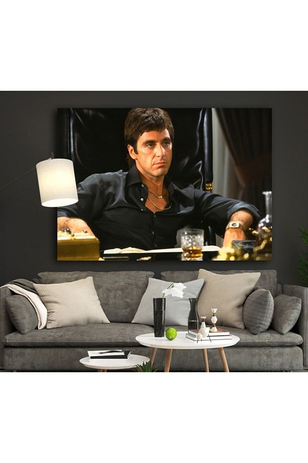 Tony Montana Scarface - Al Pacino Duvar Tablosu Kanvas Canvas Tablo 80x120 - 1