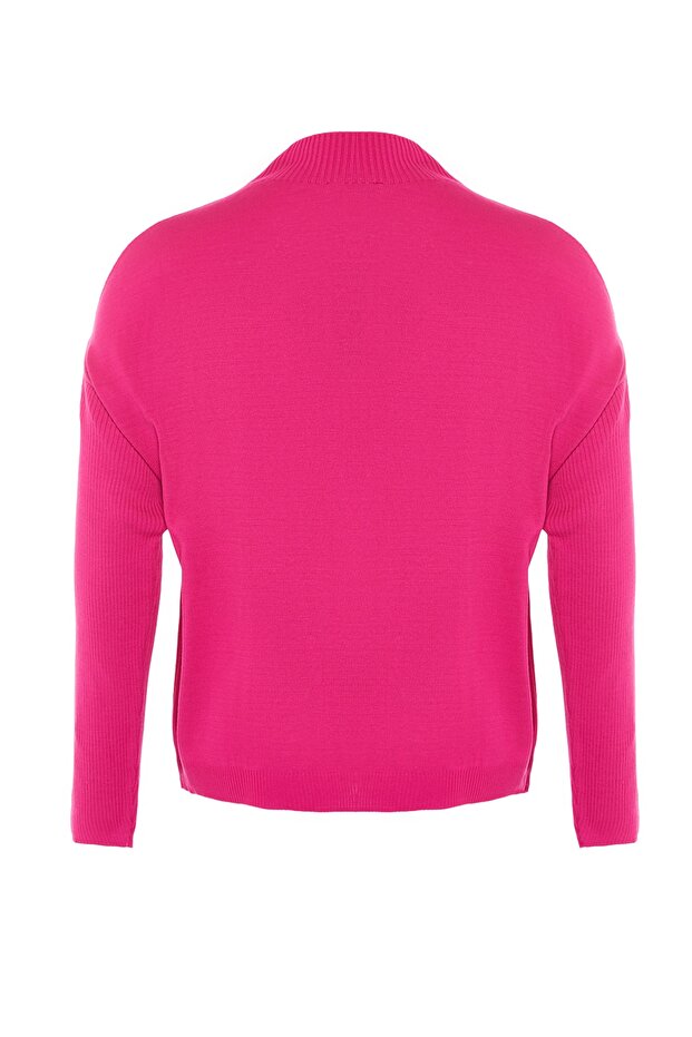 Pembe Cut Out Detaylı Triko Kazak TBBAW23AN00025 - 7