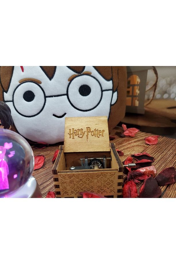 Harry Potter 3d Cam Küre,müzik Kutusu,biblo Ve Peluş Yastık 4'lü Harry Set - 3