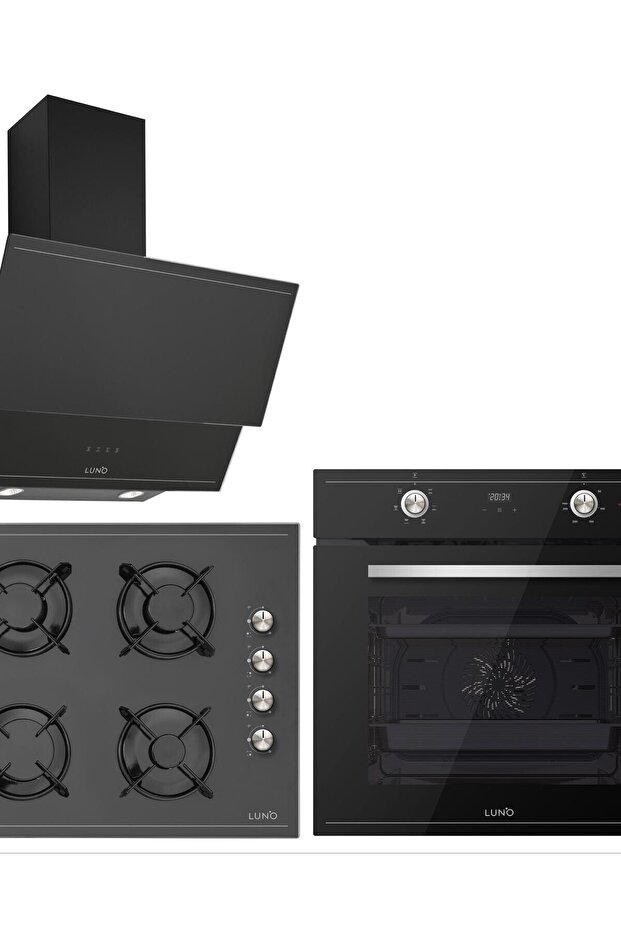 Siyah Trio Ankastre Set - 1