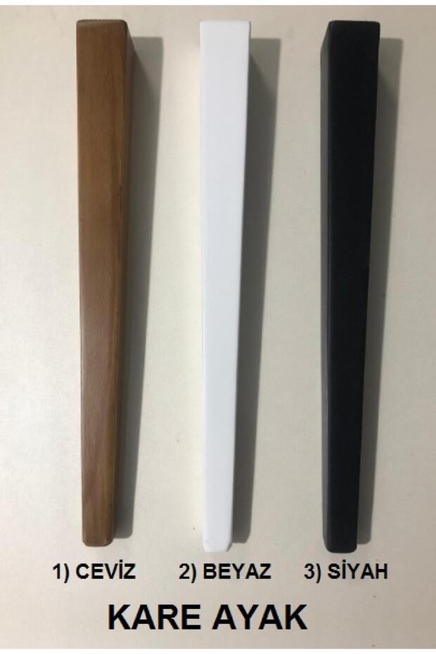 1 Adet Dora Yemek Odası Sandalyesi - Ahşap Ayak - Silinebilir Kumaş - 5