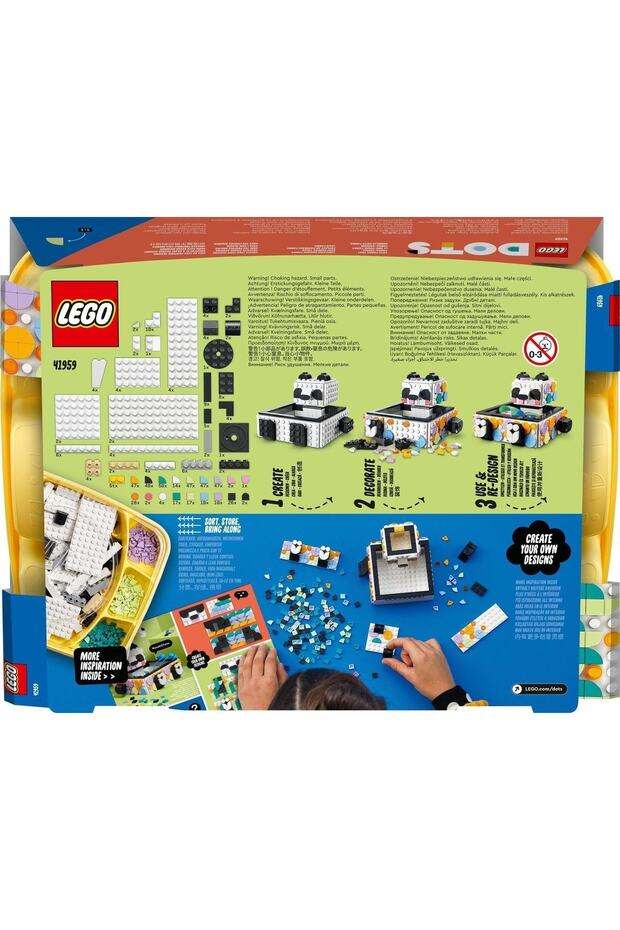 ® DOTS Sevimli Panda Tepsi 41959 - 6 Yaş ve Üzeri Çocuklar için Saklama Kutusu Seti (517 Parça) - 3
