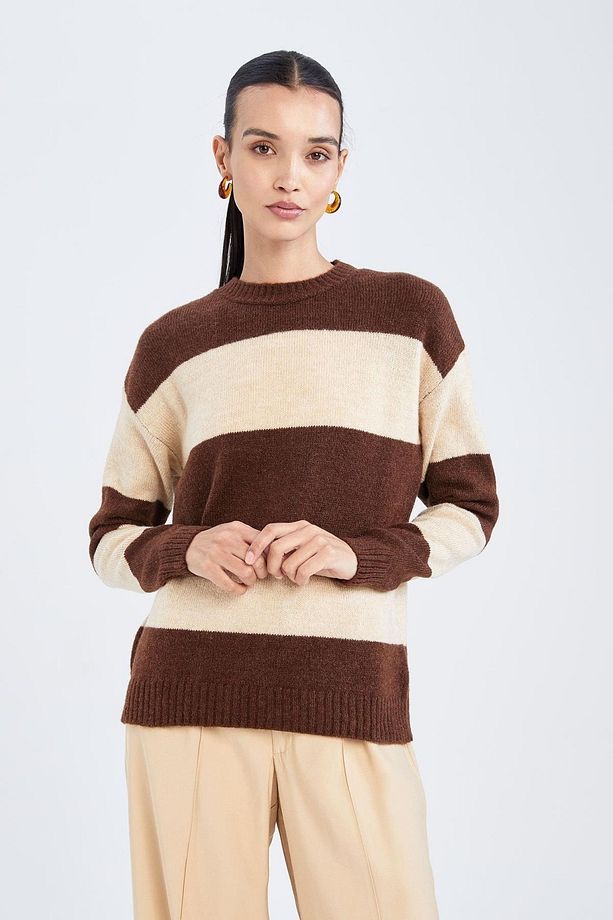 Regular Fit Bisiklet Yaka Kazak - 6