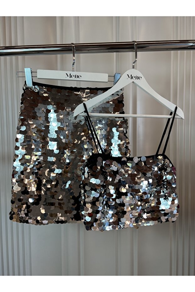 Gümüş Pullu Büstiyer - 3