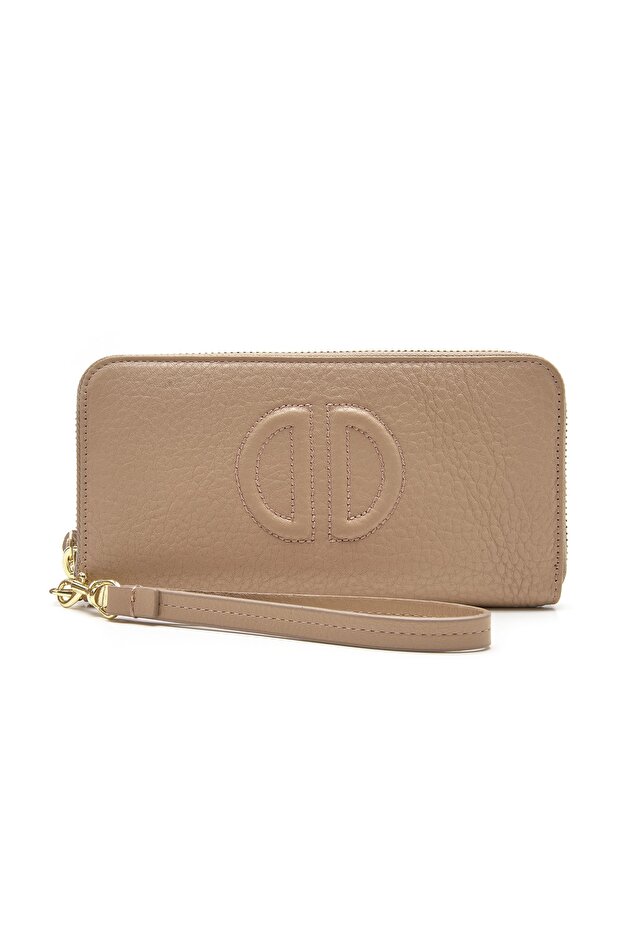 Bej Kadın Deri Cüzdan - 2