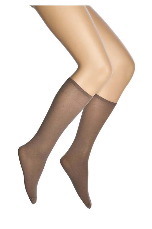 Or-al 2 Pack 70 Denier جوارب سميكة للركبة - 86 - مينك