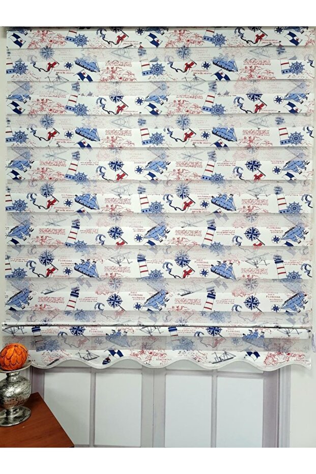 Gemi Desenli Zebra Stor Perde Mz143 - 6