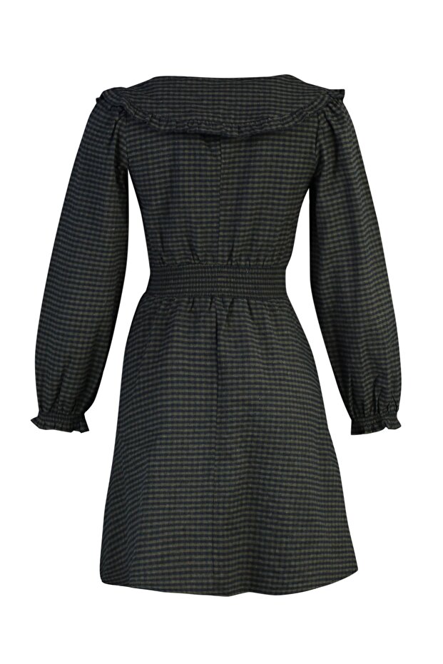 Vícebarevné tkané šaty s límečkem TWOAW22EL0118 - 8