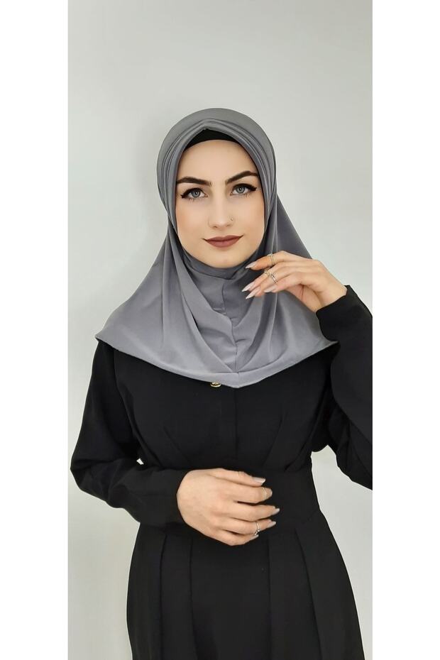 وشاح جاهز موديل عملي لون رمادي