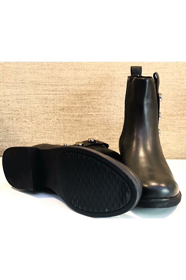 2238 Kısa Topuklu Termo Bot Siyah - 5