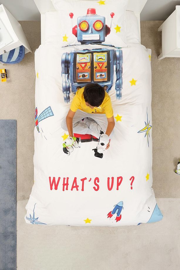 Young Robot %100 Pamuk Tek Kişilik Nevresim Takımı - 4