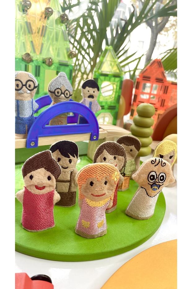 Parmak Kukla Aile 10 Lu Set - 5