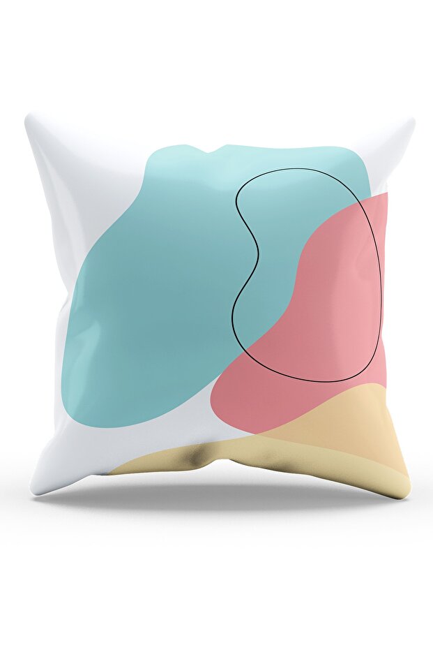 Double Sided Printed Naima - 3 Patterned Suede Throw Pillow Case - 1