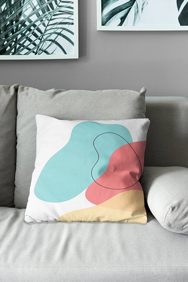 Double Sided Printed Naima - 3 Patterned Suede Throw Pillow Case - 3