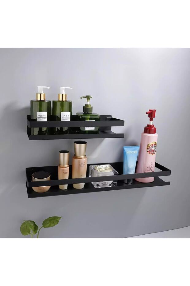 4 Lü Set Havlu Askılıgı Seti Raf Düzenleyici Şampuanlık Seti Kagıt Havlu Askılıgı - 3