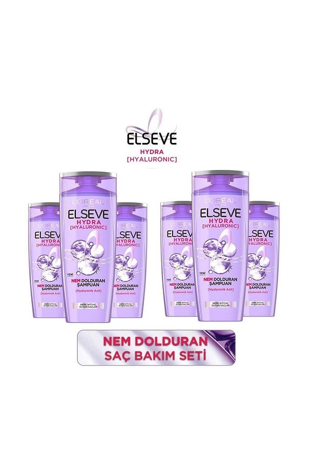Loreal Şampuan Hydra Hyaluronıc Nem Dolduran Şampuan 390 Ml X 6 Adet - 1