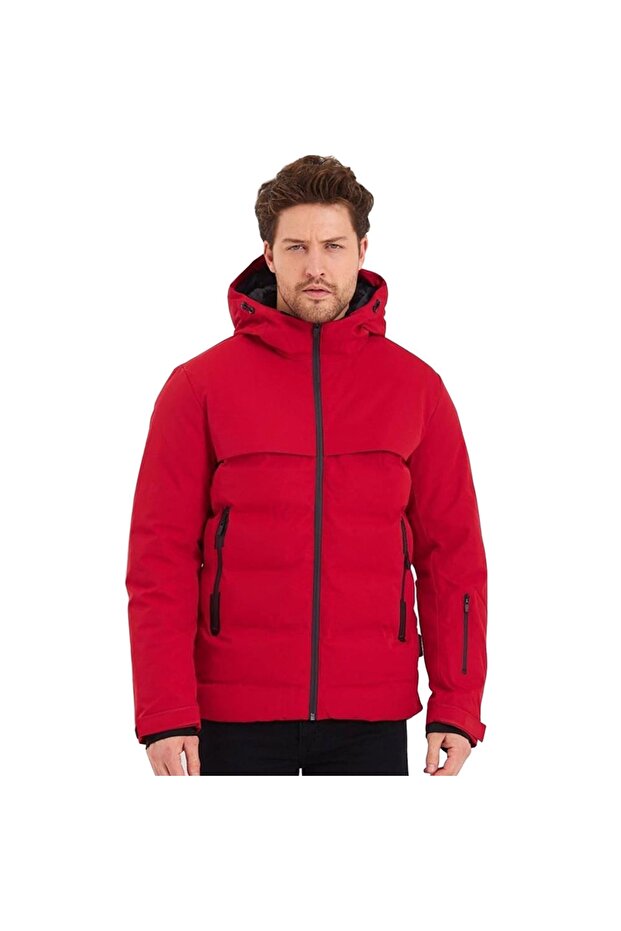 جاك جونز Jcotarwin Puffer معطف أحمر للرجال