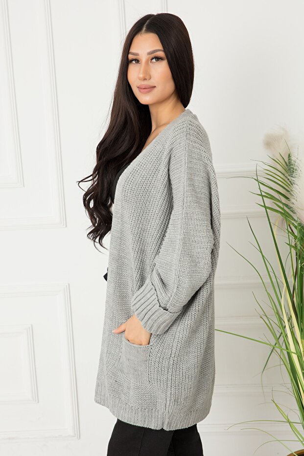 Bayan Kolu Manşet Triko Hırka Akr03 - 5