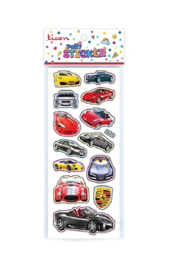 3d-29 Araba Şekilli-2 Puffy Sticker 236172