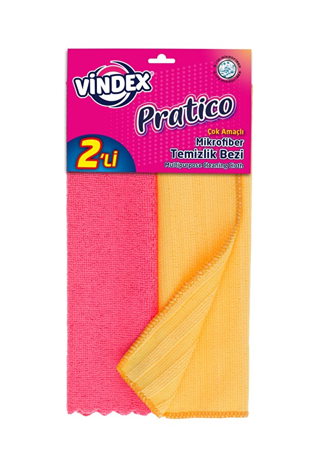 Pratico Multi-Purpose Microfiber Cloth 2 Pack - 1