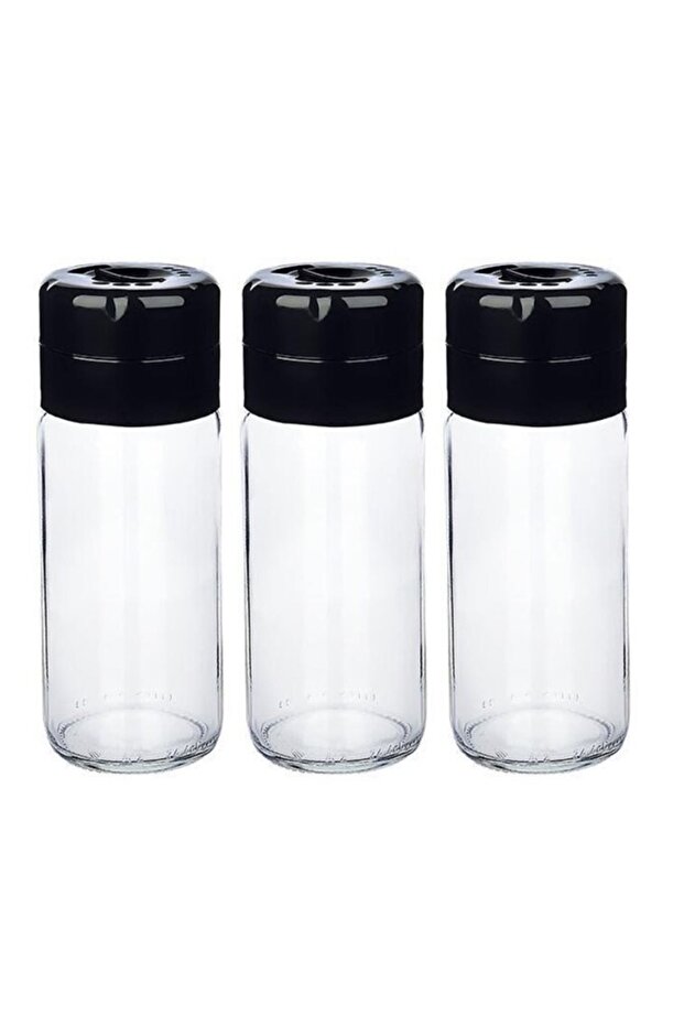 3-Piece Glass Salt Shaker Pepper Shaker Star Spice Rack Glass Spice Set 245 ml