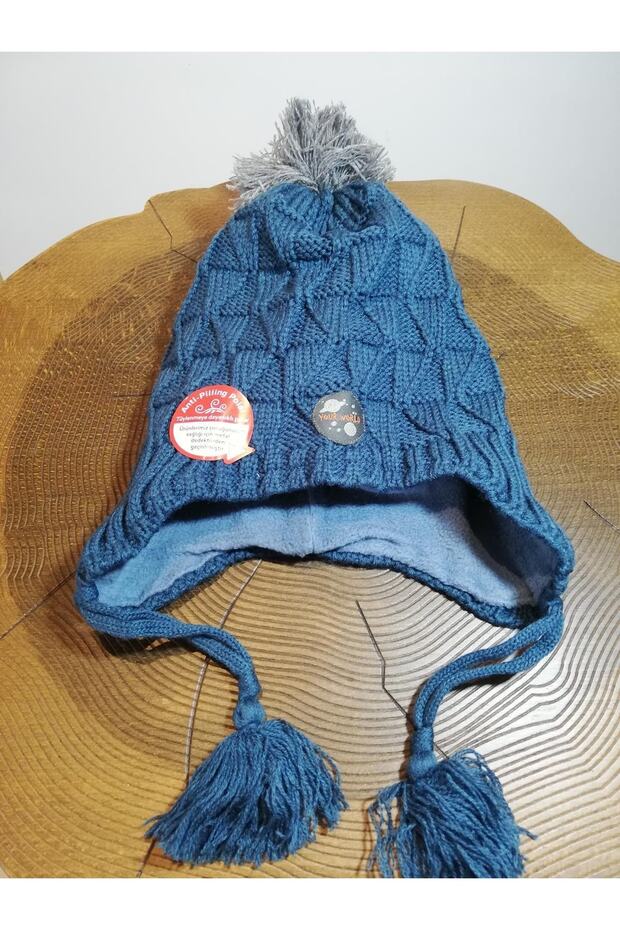 Boy's Fleece Lace Beanie 22130-09-022 4-8 Years